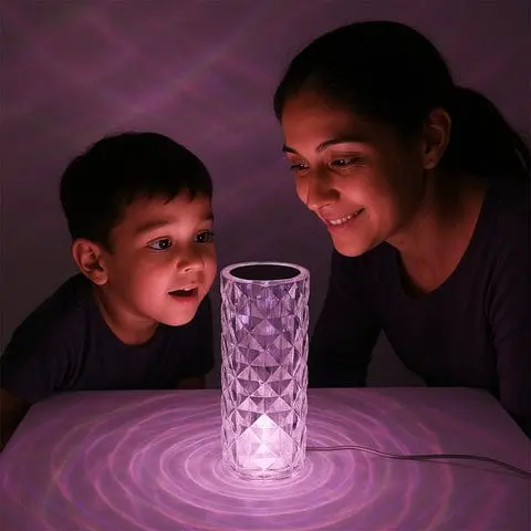 Crystal Led  Table  With Remote Control